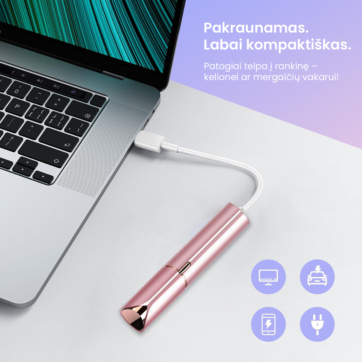 Lumi™ Kompaktiškas elektrinis veido ir odos skustuvėlis