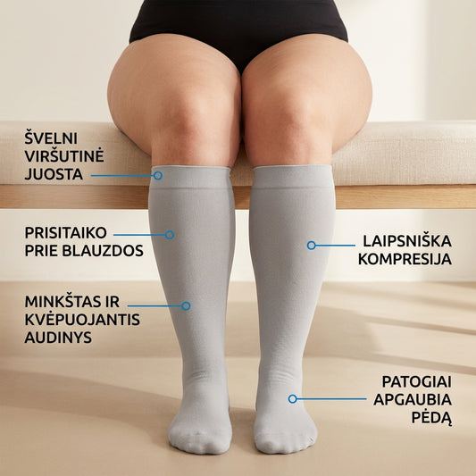 Sveikatėja Kompresinės Kojinės Lengvesnėms Kojoms