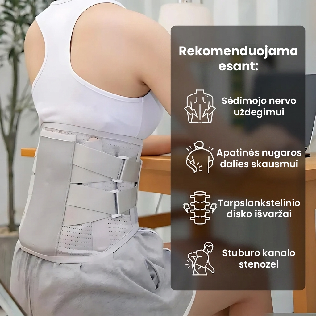 Ergonominis Nugaros Stabilizavimo Diržas