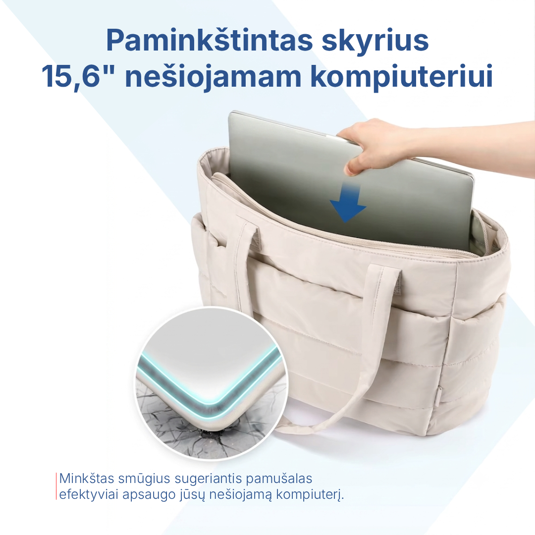 Talpi paminkštinta rankinė darbui/laisvalaikiui 20L