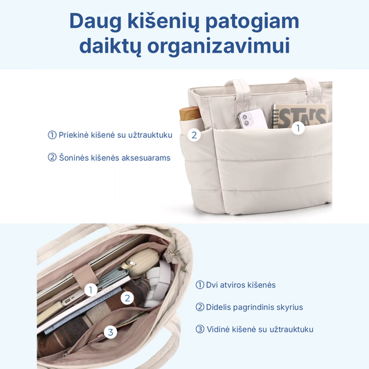 Talpi paminkštinta rankinė darbui/laisvalaikiui 20L