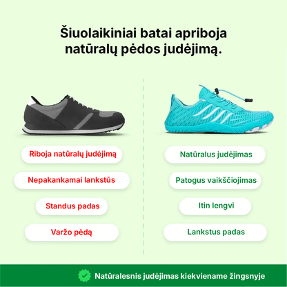 Barefoot batai - vyrams ir moterims