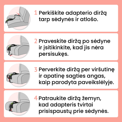 Automobilio saugos diržo adapteris nėščiosioms