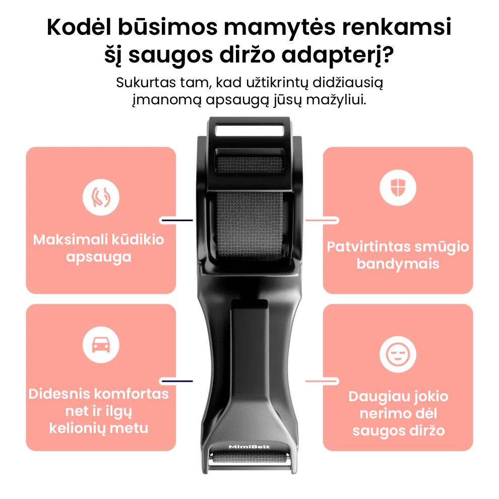 Automobilio saugos diržo adapteris nėščiosioms