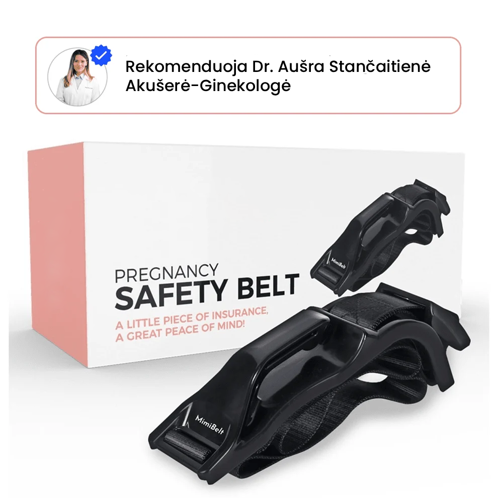 Automobilio saugos diržo adapteris nėščiosioms